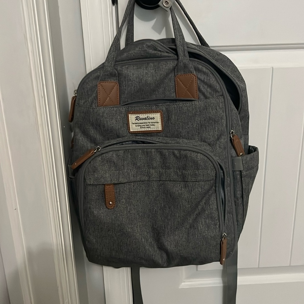 Ruvalino diaper bag - grey
